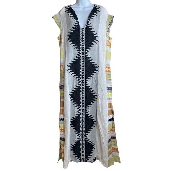 Anthropologie x Devotion Twins Arkoudi Kaftan Maxi Dress Small - Picture 2 of 10